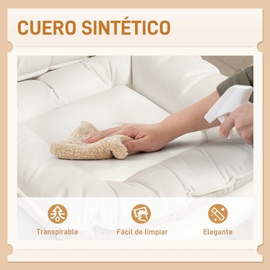 Homcom Silla De Oficina Con Piernas Cruzadas Asiento Ancho Gris Claro