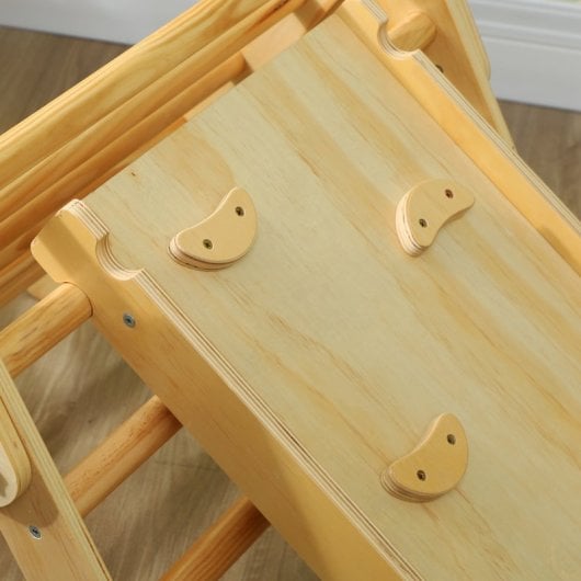 Aiyaplay Triángulo De Escalada De Madera 3 En 1 147x64,5x63 Cm Natural