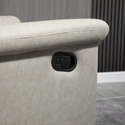 Homcom Sillón Relax Reclinable Manual Con Reposabrazos Reposapiés Gris