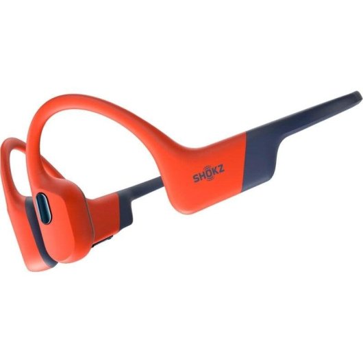 Auricolari Shokz OpenSwim Pro wireless Bluetooth 5.4 resistenti all'acqua rossi