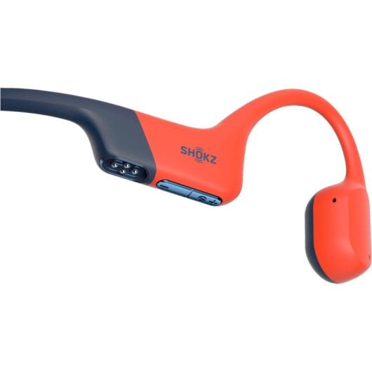 Casque Shokz sans fil Bluetooth 5.4 contour de cou rouge résistant à l'eau IP68