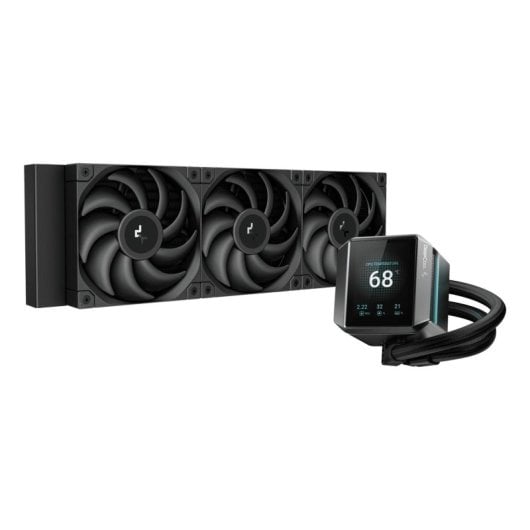 Refrigeracion Liquida DeepCool Mystique 360 360mm 3 Ventiladores LCD Negro