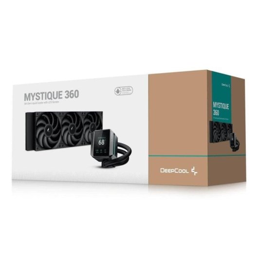 Flüssigkeitskühlung DeepCool Mystique 360 360mm 3 Lüfter LCD Schwarz