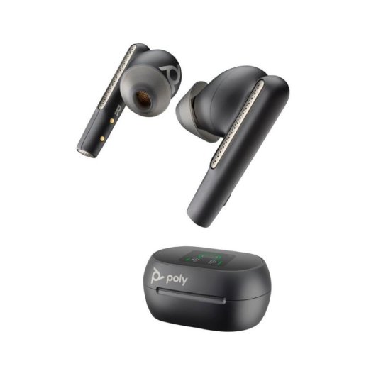 Auricolari HP Poly Voyager Free 60+ wireless Bluetooth con Cancellazione Rumore, Nero