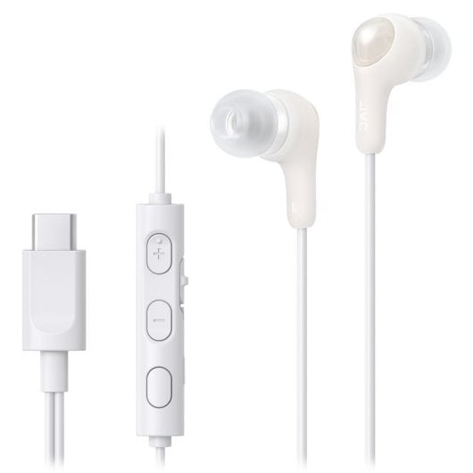JVC HA-FR9UC Auriculares USB-C com Controlos e Microfone Integrados Brancos
