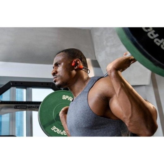 Auriculares Shokz OpenDots One sans fil Bluetooth avec réduction de bruit, micro et IP54 gris