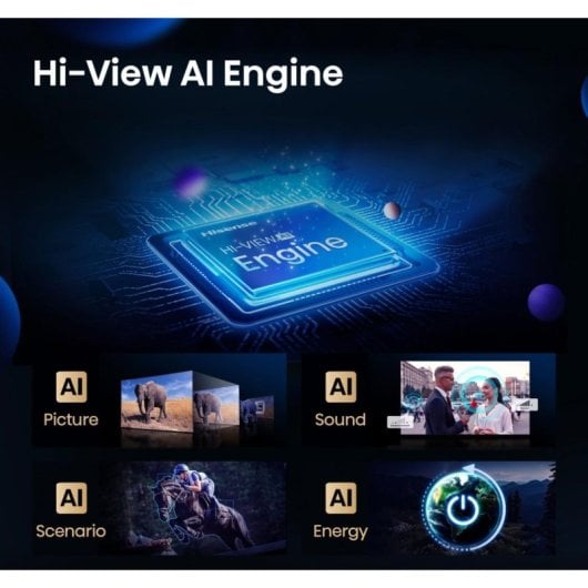 TV Hisense Mini LED 55U7Q 55" 4K Ultra HD Smart TV HDR Dolby Vision Wi-Fi