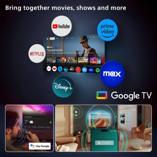 TV Philips OLED 65OLED850 65" 4K Ambilight Smart TV Dolby Vision WiFi Gaming