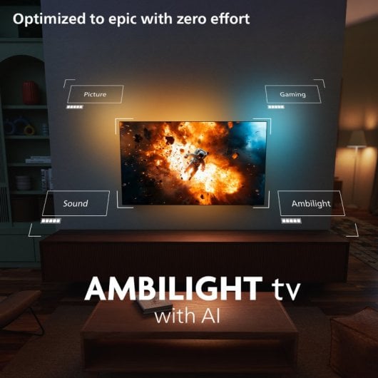 TV Philips OLED 65OLED910 65" 4K Smart TV Ambilight Son Dolby Atmos Metallic