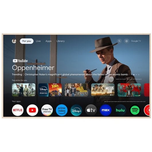 TV TCL QLED 65A300W 65" 4K Ultra HD Blanc Smart TV Google TV WiFi HDR