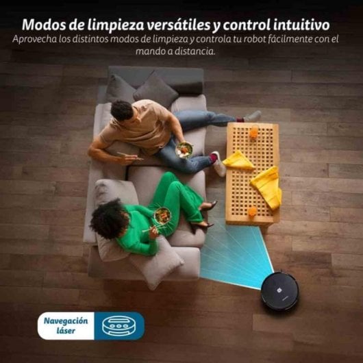 Robot Aspirador com Autovaciado, Navegação Laser 3000Pa, WiFi, Compatível com Alexa e Google Assistant