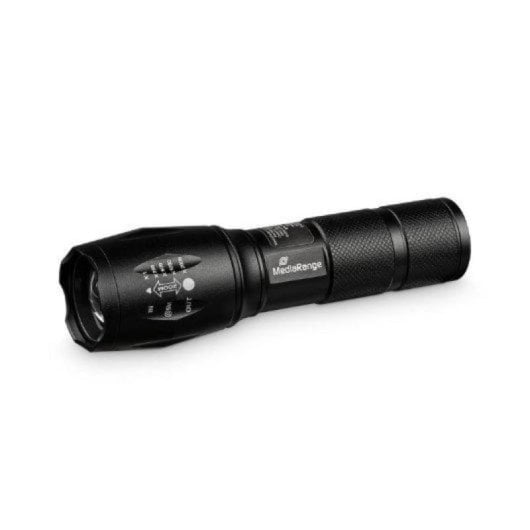 Linterna LED MediaRange MR735 Black 1800 mAh 250 lm Aluminio USB