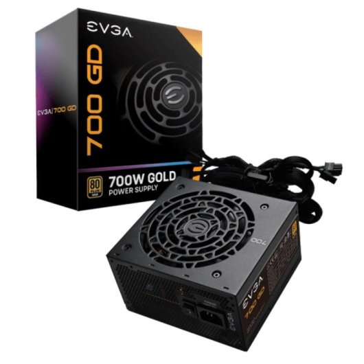 Alimentation EVGA 700W 80+ Gold 700 GD refroidissement actif non modulaire noire