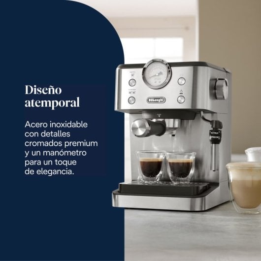 Cafetera Espresso Semi-automática DeLonghi Linea Classic 1,7 L 15 bares acero inoxidable con vaporizador