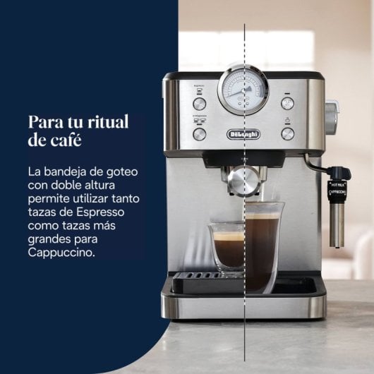 Cafetera Espresso Semi-automática DeLonghi Linea Classic 1,7 L 15 bares acero inoxidable con vaporizador