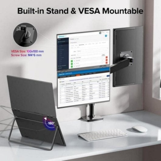 Monitor Uperfect 23,8" Full HD 100Hz IPS Dual Screen USB-C Rotazione 360° VESA