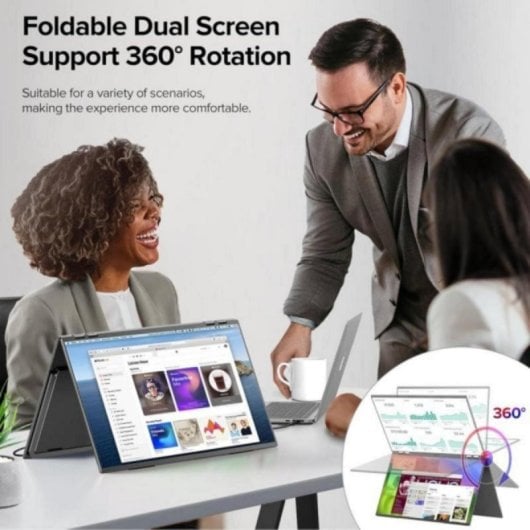 Monitor Uperfect 23,8" Full HD 100Hz IPS Dual Screen USB-C Rotazione 360° VESA