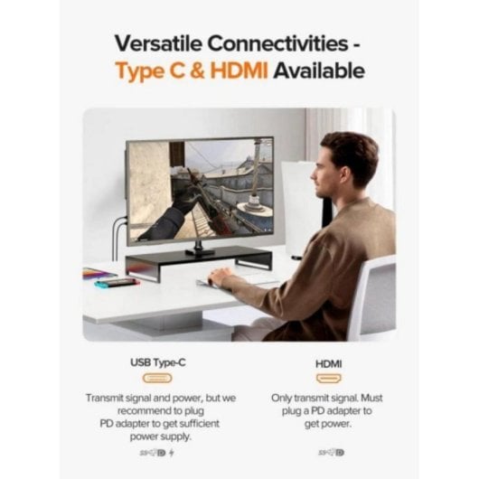 Monitor PcComponentes 23.8" Full HD 120Hz IPS FreeSync HDR USB-C HDMI VESA