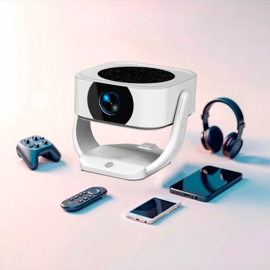 COOL Onix HD-Projektor, weiß, 200 Lumen, 200 Zoll, LED-LCD, Smart-TV, WLAN, tragbar