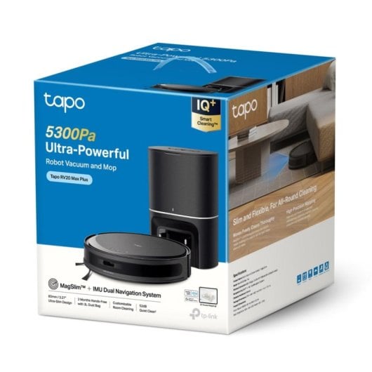 Robot Aspirador und Fregasuelos TP-Link Tapo RV20 Max Plus mit Autovaciado LiDAR 5.300 Pa Sprachsteuerung