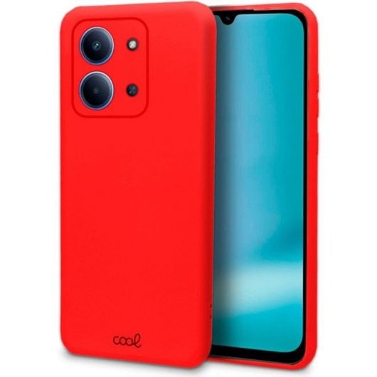Capa de silicone flexível vermelha para Xiaomi Redmi 15C proteção reforçada câmera