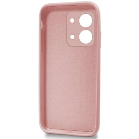 Capa de silicone rosa compatível com Xiaomi Redmi 15C proteção reforçada câmara