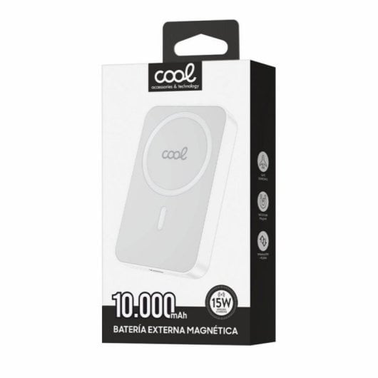 Bateria externa COOL 10000 mAh magnetica carga inalambrica Qi USB-C PD 20W 15W ligera