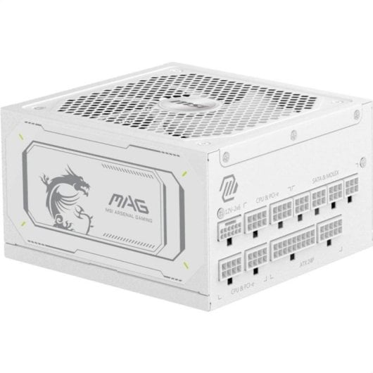 Fuente de Alimentación MSI 1000W 80 Plus Gold MAG A1000GL Modular Blanca ATX 3.1