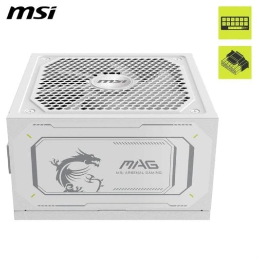 Fuente de Alimentación MSI 1000W 80 Plus Gold MAG A1000GL Modular Blanca ATX 3.1
