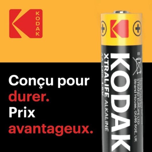Pack 100 Pilas Alcalinas Kodak Xtralife AA (LR6) 1,5V Alta Duración Sin Fugas