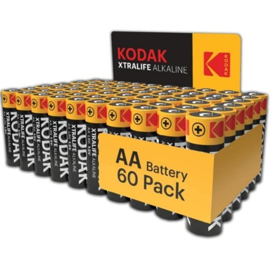 Pilas Alcalinas Kodak Xtralife AA (LR6) 1,5V Pack 60 Unidades