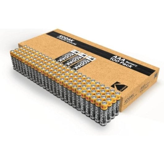 Kodak Xtralife AAA LR03 1,5V Pack 100 Piles Alcalines Longue Durée Sans Fuite