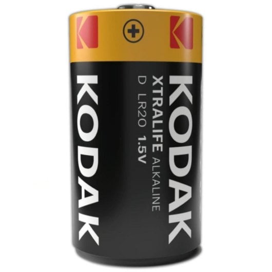 Pack 8 Pilas Alcalinas Kodak Xtralife D, Alta Duración y Protección Antifugas