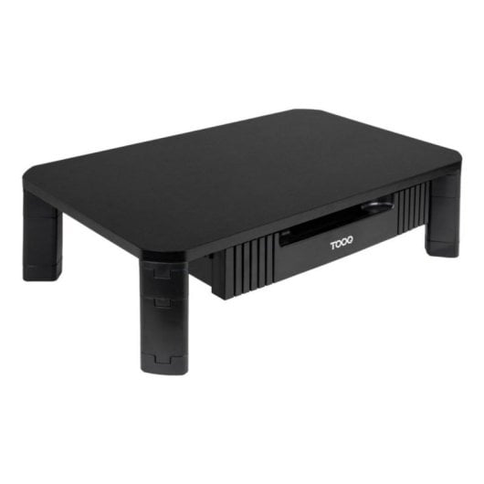 Soporte Elevador TooQ TQMMPD02 para Monitor/Portátil con Cajón, Negro, 20 kg, Altura Ajustable