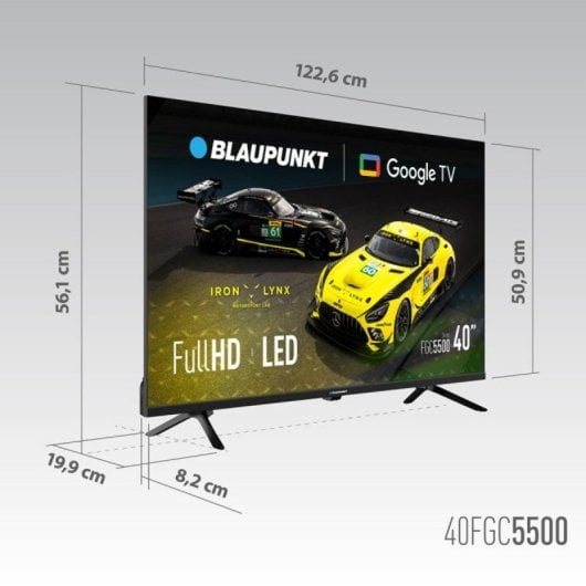 TV Blaupunkt Full HD 40FGC5500S 40" 1980x1080 Smart TV Google TV Bluetooth Wi-Fi