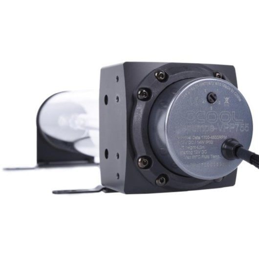 Refrigeración Líquida Alphacool Eisbecher D5 VPP755 Depósito 324mm 4 Pin PWM 0,36L Negro