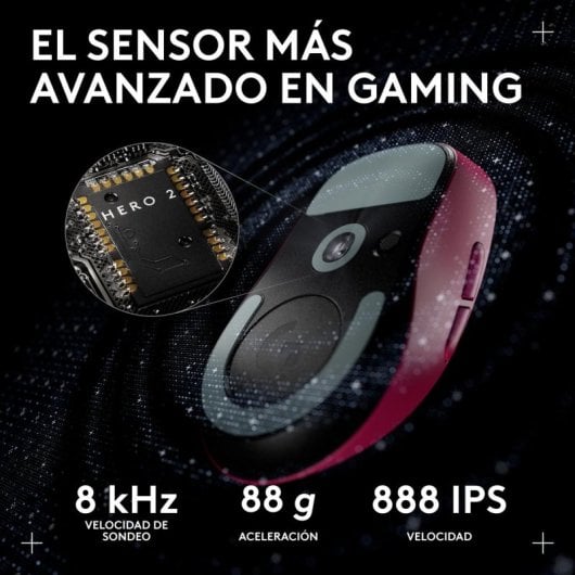 Souris Logitech G PRO X SUPERLIGHT 2c Sans Fil 44000 DPI Rose 5 Boutons USB-C Ambidextre