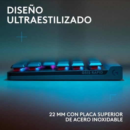 Clavier mécanique Logitech G515 RAPID TKL QWERTY espagnol rétroéclairé RGB profil bas