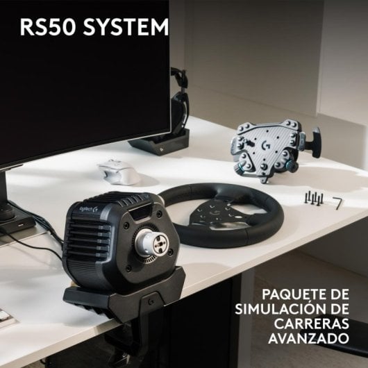 Logitech G RS50 System volant de simulation 3 pièces PS5/PS4/PC base 8 N·m RS Wheel Hub 13 boutons RS Round Wheel 11 pouces USB 2.0 cuir noir