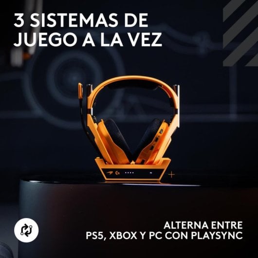 Kopfhörer Logitech G Astro A50 X LIGHTSPEED kabellos RF Gaming PLAYSYNC PRO-G GRAPHENE Schwarz Orange