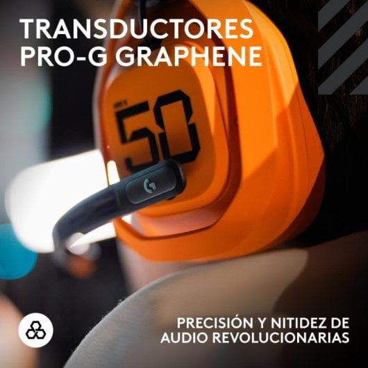 Kopfhörer Logitech G Astro A50 X LIGHTSPEED kabellos RF Gaming PLAYSYNC PRO-G GRAPHENE Schwarz Orange