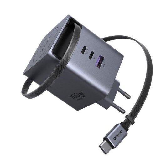 Ladegerät Ugreen Nexode Pro 100W GaNInfinity USB-C Retractable Cable