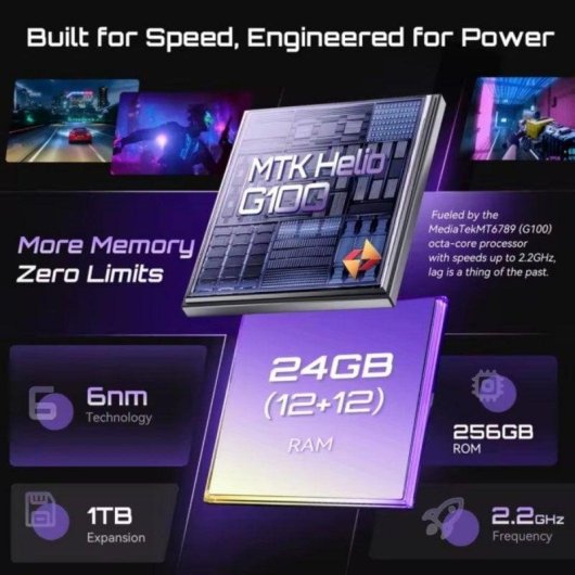 Cubot P90 4G 12GB 256GB 6.88" Nero