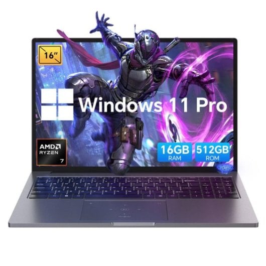 Portatile Blackview GamiBook 8 16" AMD Ryzen 7 7735HS 16GB 512GB SSD Radeon 680M Windows 11 Pro Wi-Fi 6