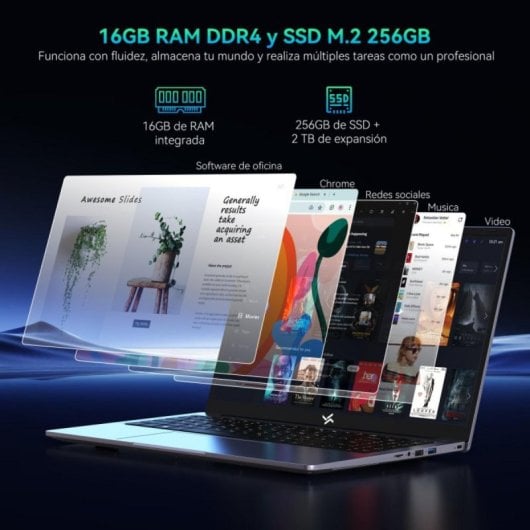 Portátil Huidun HiBook 6 15.6" Intel Twin Lake N150 16GB 256GB SSD