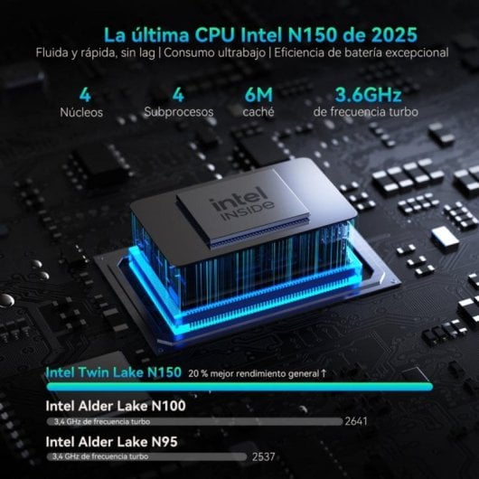Portátil Huidun HiBook 6 15.6" Intel Twin Lake N150 16GB 256GB SSD