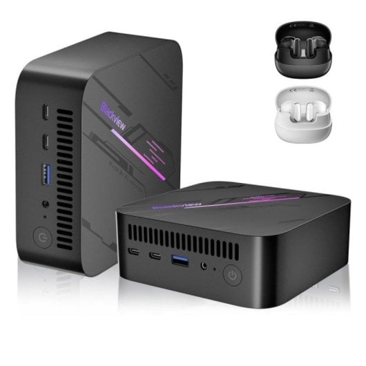 PC Sobremesa Blackview MP100 AMD Ryzen 5 7430U 32GB 1TB SSD Wi-Fi 6 RGB