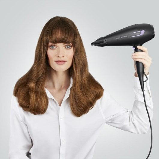 Sèche-cheveux Ionique Professionnel Rowenta CV7210F0 2200W 3 Températures 2 Vitesses Diffuseur Noir