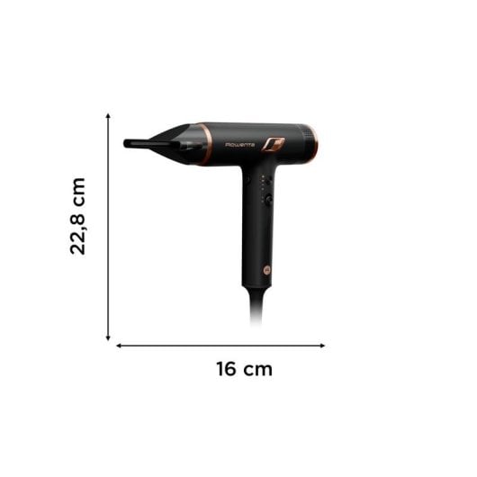 Professioneller Föhn Rowenta HY8310 1700W 3 Temperaturstufen 3 Geschwindigkeiten Ionen Diffusor Schwarz