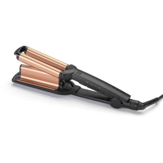 Triple Lockenstab BaByliss Deep Waves W2447E Turmalin-Keramik 160-200°C 3 Stufen 2,5m Kabel Schwarz Orange